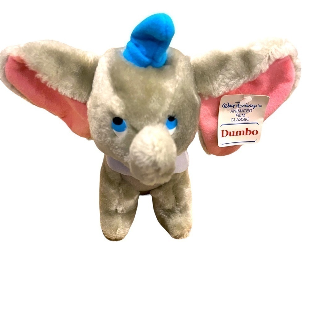 Vintage Walt Disney Animated Film Dumbo Plush Stuffed Animal Toy with Tag